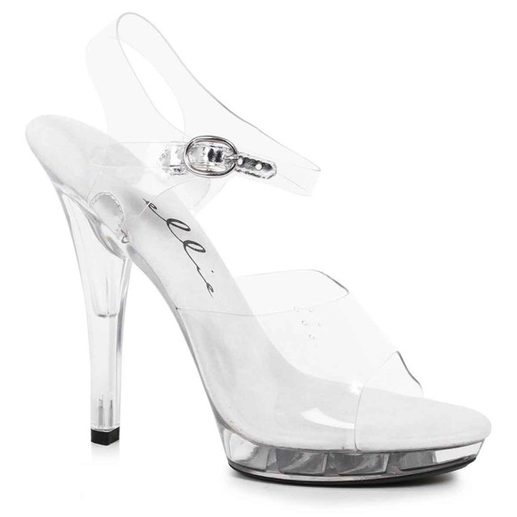 Clear Stiletto Heel by Ellie SiZe 10 New 5 inch Heel - Picture 1 of 5